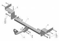 Фаркоп KI 15 для KIA Ceed 2007-07.2012, Автос, нагрузка 1200/75 кг. С подрезкой бампера от магазина ФаркопРос
